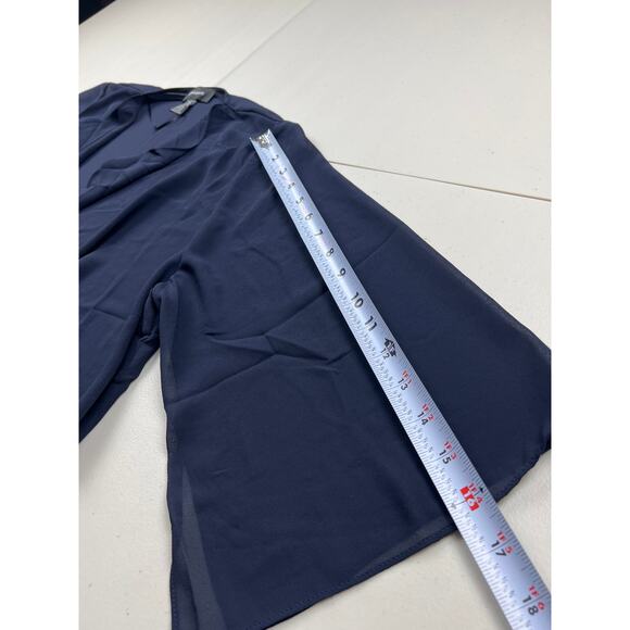 R&M Richards Women Medium Blue Sheer Long Sleeve Shrug Coverup Flyaway Top - Picture 5 of 9